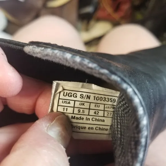 UGG Dupre waterproof black leather wedge chelsea ankle boots