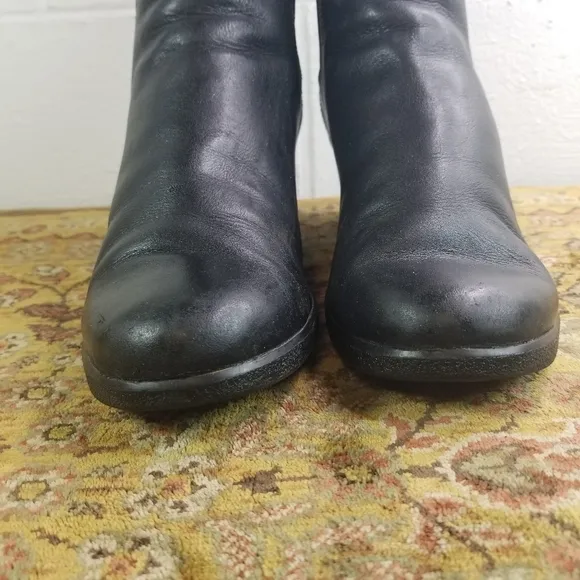 UGG Dupre waterproof black leather wedge chelsea ankle boots