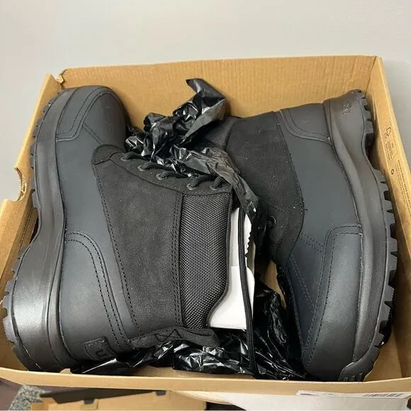 Ugg Emmett Duck Boots High Top Lace Up Black Mens Size 9, New in box
