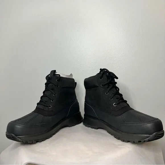 Ugg Emmett Duck Boots High Top Lace Up Black Mens Size 9, New in box