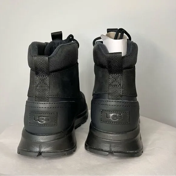 Ugg Emmett Duck Boots High Top Lace Up Black Mens Size 9, New in box