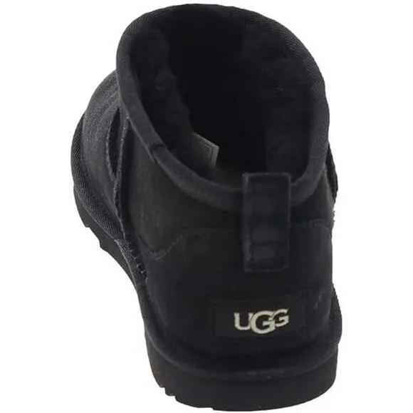 UGG Girl's Classic Ultra Mini Fashion Boots, Black Size 8M