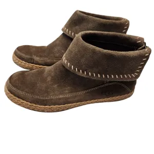 UGG Gray Varney Suede Espadrilles Moccasin Ankle Boots. Size 7
