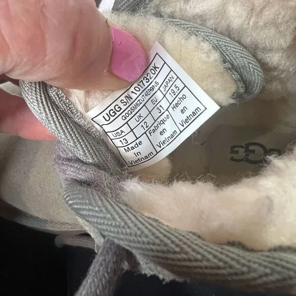 UGG Gray Ankle Boots Kids Sz 13 Little Boy/Girl