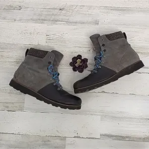 Ugg Halfdan Black/Grey Leather Waterproof Chukka Lace Up Winter Boots Size 13