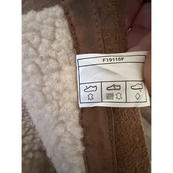 UGG Keppler Chestnut Brown Suede Moto Boots Sheep Wool Lined Heeled Sz 10 Boho