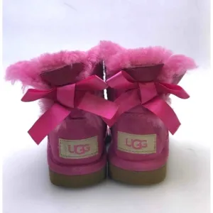 Ugg Kid's Bailey Bow II Pink Boot — Size 7