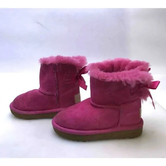 Ugg Kid's Bailey Bow II Pink Boot — Size 7