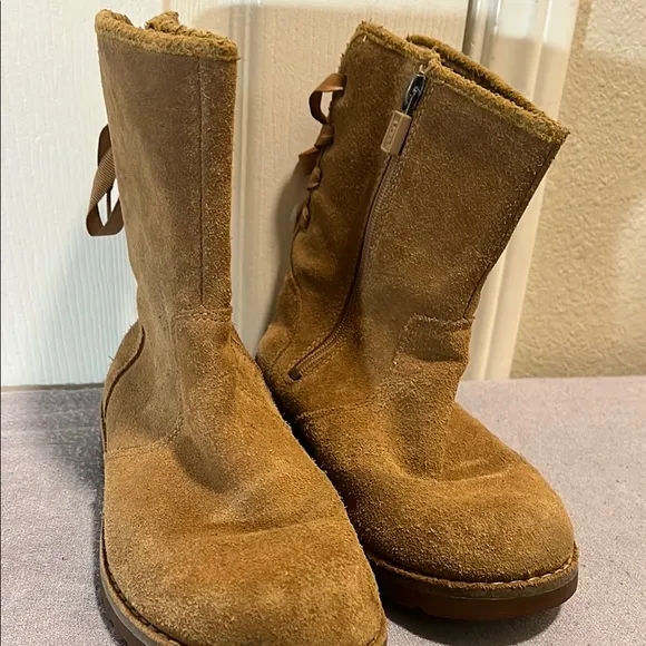 UGG Kids Tan Suede Boots