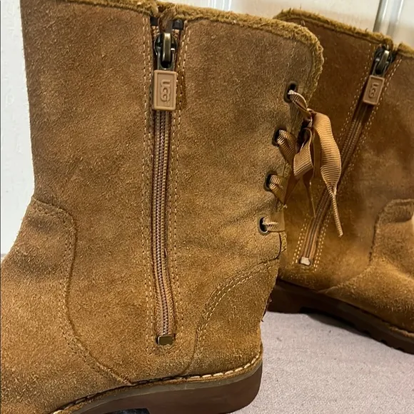 UGG Kids Tan Suede Boots