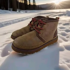 UGG Kids Neumel II Weather Chukka Boots US 3 Toddler Brown Waterproof Leather