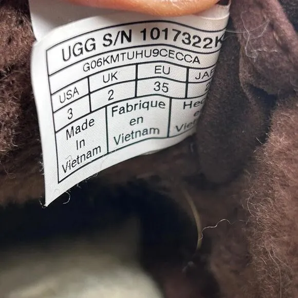 UGG Kids Neumel II Weather Chukka Boots US 3 Toddler Brown Waterproof Leather