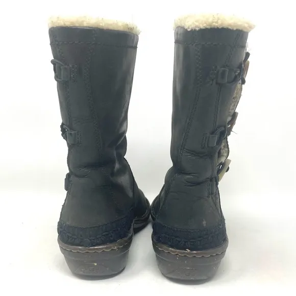 UGG Kona Sheepskin Elastic Toggle Boots 5156 Green Brown Womens 6