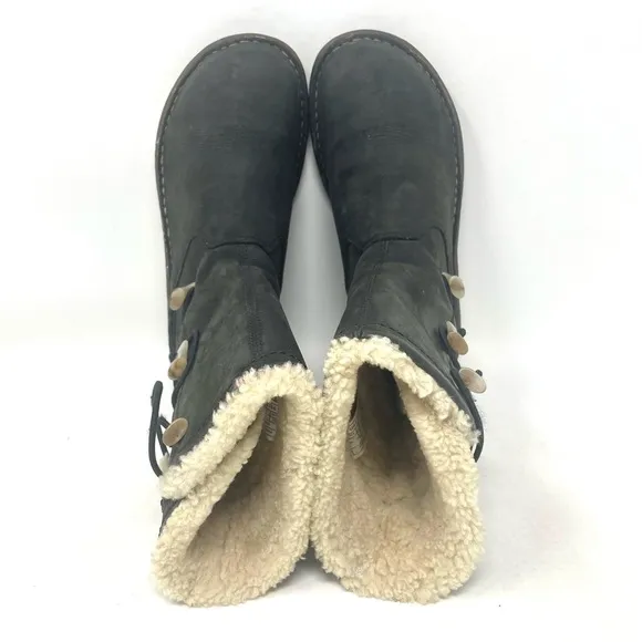 UGG Kona Sheepskin Elastic Toggle Boots 5156 Green Brown Womens 6