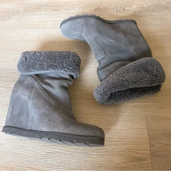 UGG Kyra Gray Suede Boot, Size 10