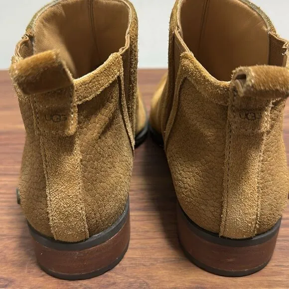 Ugg McClaire Chestnut Suede Ankle Boots. Size 9.