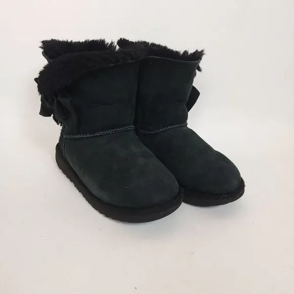 UGG® Mini Bailey Bow II Water-Resistant Cold Weather Booties Boots shoes Size 2
