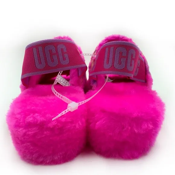 UGG Pink and Purple Plush Sandals
