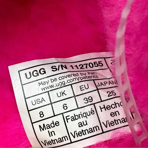 UGG Pink and Purple Plush Sandals
