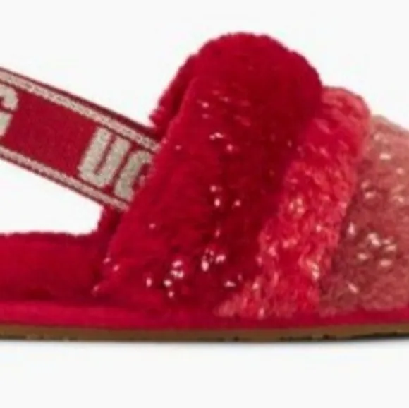 Ugg Toddler Fluff Yeah Metallic Sparkle Shoes new