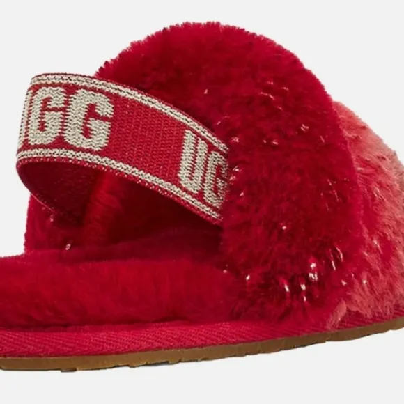 Ugg Toddler Fluff Yeah Metallic Sparkle Shoes new