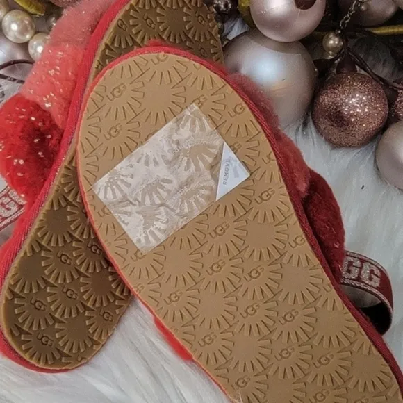 Ugg Toddler Fluff Yeah Metallic Sparkle Shoes new