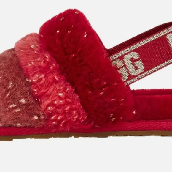 Ugg Toddler Fluff Yeah Metallic Sparkle Shoes new