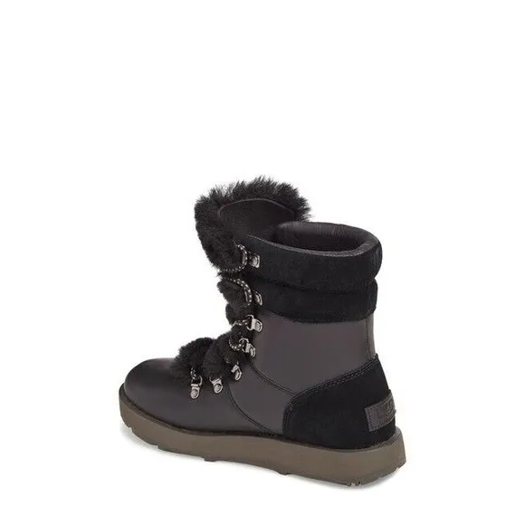 UGG Viki Waterproof Womens Sz 6 Genuine Sheepskin Leather Fashion Boots NEW $220