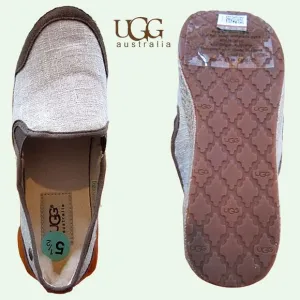UGG australia NEW Canvas Textile Leather/Suede Upper Jute Slip-On Loafer 5.5M