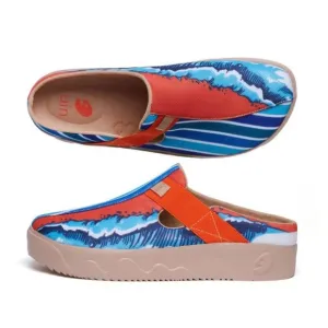 UIN Fuerteventura III Modern Art Surfing Day Mens Size 12 Slip On Shoes New $160