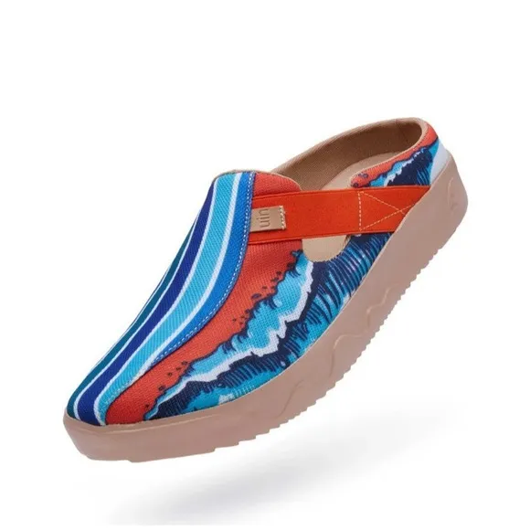 UIN Fuerteventura III Modern Art Surfing Day Mens Size 12 Slip On Shoes New $160