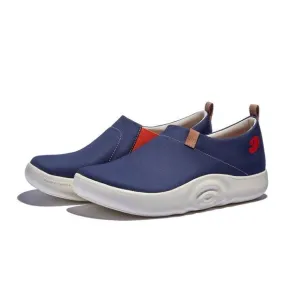 UIN Men's Walking Shoes Slip On Casual Sneaker (Dark Ink Blue Toledo X )