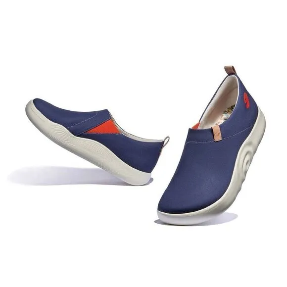 UIN Men's Walking Shoes Slip On Casual Sneaker (Dark Ink Blue Toledo X )