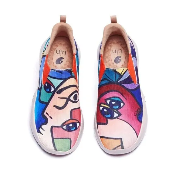 UIN Women's Sneakers Lightweight Walking Comfy Shoes(Fantasy Mijas II)New No Box