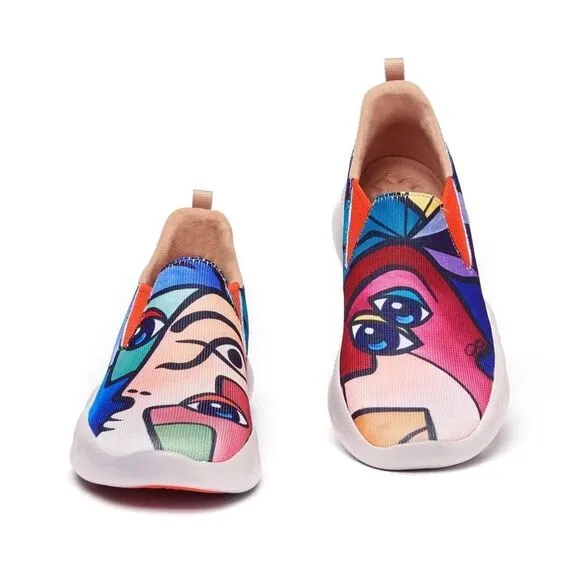 UIN Women's Sneakers Lightweight Walking Comfy Shoes(Fantasy Mijas II)New No Box