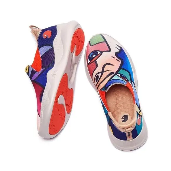 UIN Women's Sneakers Lightweight Walking Comfy Shoes(Fantasy Mijas II)New No Box