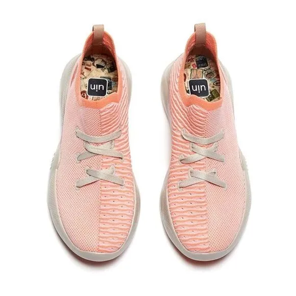 UIN Women's Sneakers Lightweight Walking Comfy Shoes (Mijas- Coral Red)