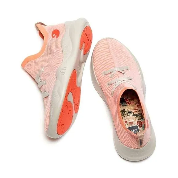 UIN Women's Sneakers Lightweight Walking Comfy Shoes (Mijas- Coral Red)