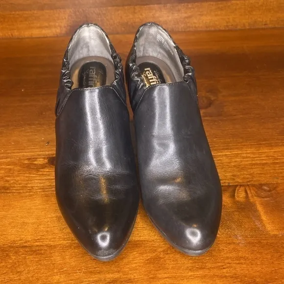Umberto Raffini signature black Leather platform ankle boots Eu 39 US 8.5