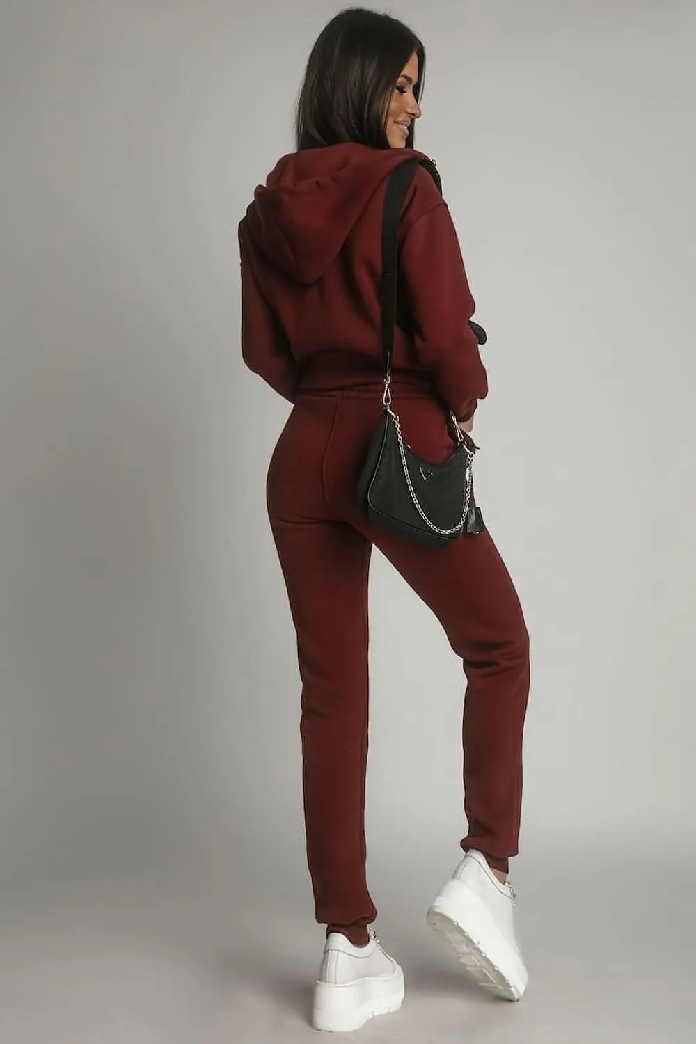 Unbuttoned tracksuit elastic waistband
