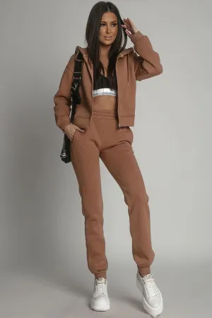 Unbuttoned tracksuit elastic waistband