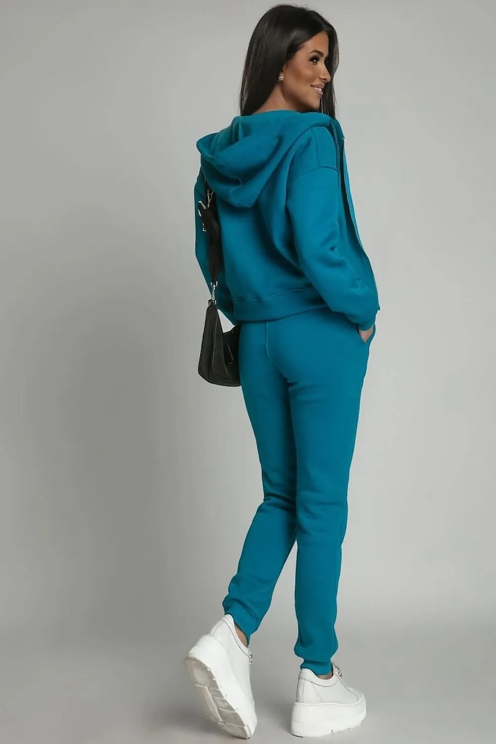 Unbuttoned tracksuit elastic waistband