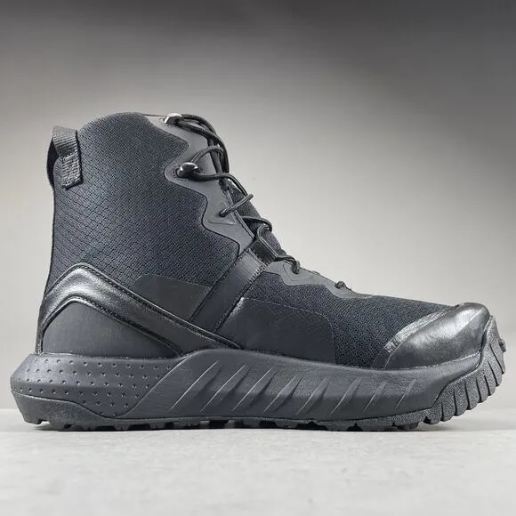Under Armour Micro G Valsetz Mid Men 10.5 Triple Black Tactical Boots Waterproof