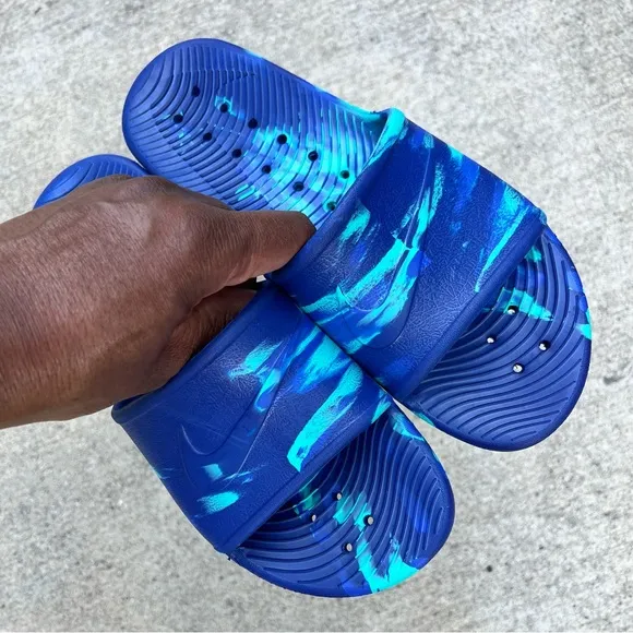 UNISEX NIKE KAWA SHOWER SANDALSSWOOSH PURPLES SHERBETS WATER RUBBERS MENS WMNS