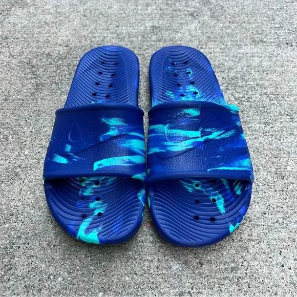 UNISEX NIKE KAWA SHOWER SANDALSSWOOSH PURPLES SHERBETS WATER RUBBERS MENS WMNS