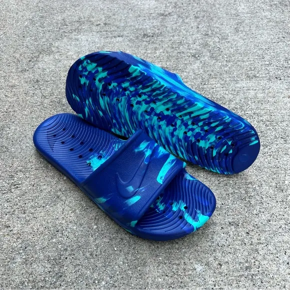 UNISEX NIKE KAWA SHOWER SANDALSSWOOSH PURPLES SHERBETS WATER RUBBERS MENS WMNS