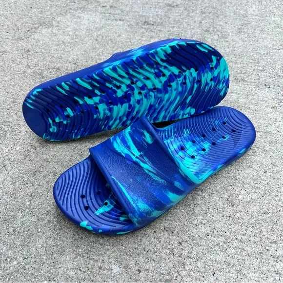UNISEX NIKE KAWA SHOWER SANDALSSWOOSH PURPLES SHERBETS WATER RUBBERS MENS WMNS