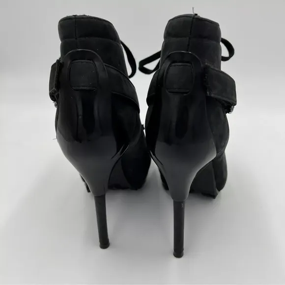 United Nude Black Heeled Boots with Stiletto and Buckle size 8