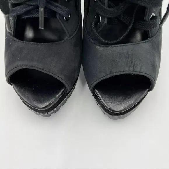 United Nude Black Heeled Boots with Stiletto and Buckle size 8