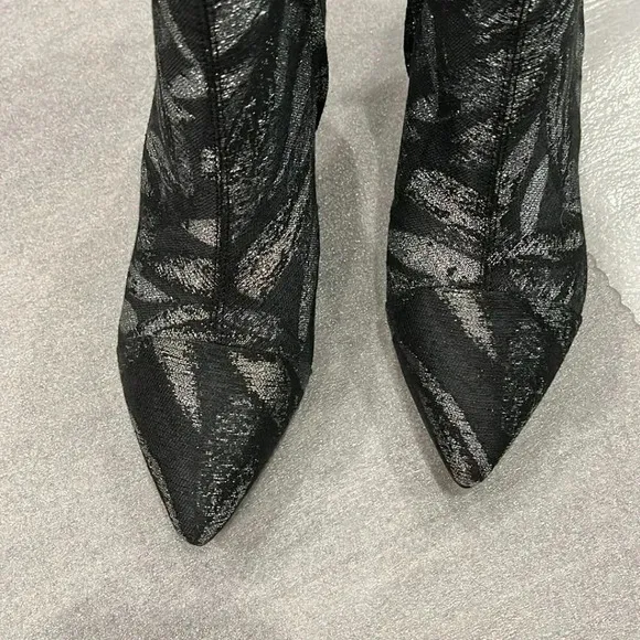 [US6] Sam Edelman Black Jaguar Kinzey2 Kitten Heeled Pointed Toe Ankle Boots
